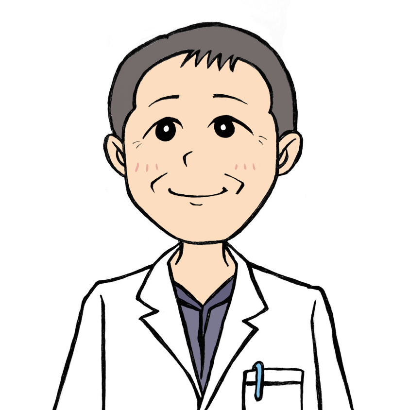 寺田先生の似顔絵